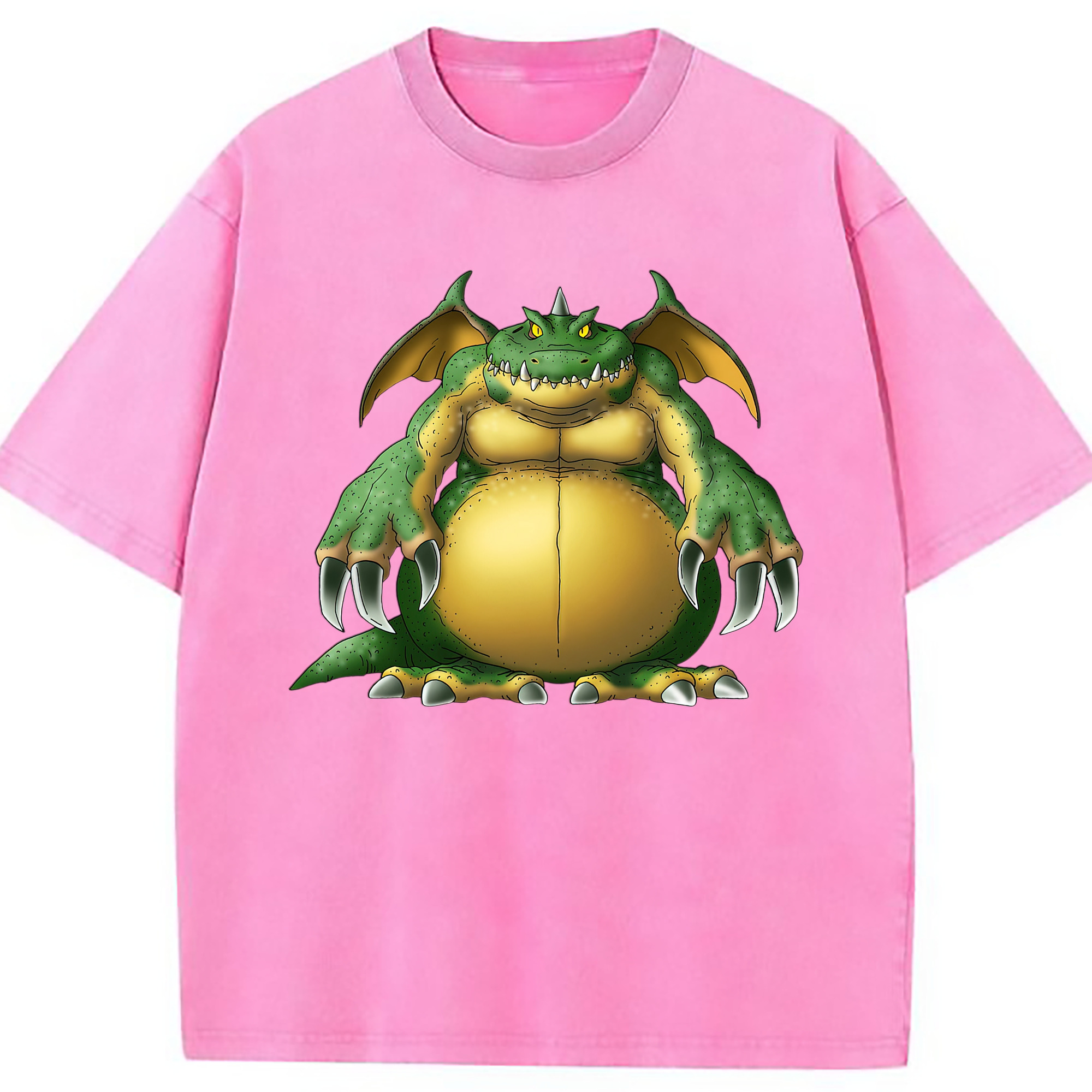 （画像用） ドラゴンクエスト Doragon Kuesuto Dragon Quest 綿100% ヴィンテージ風 半袖Tシャツ（フロントプリント）